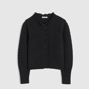 NWT S Madewell Textured Charcoal Cardigan Sweater